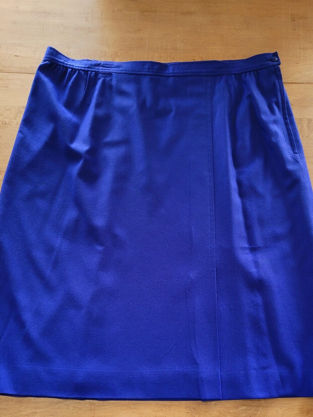 Pendleton Vintage ELECTRIC Blue Wool Skirt Size 24 W
